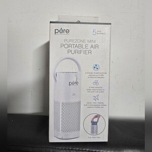 Pure Enrichment Portable Air Purifier Purezone Mini Three Fan Speeds, New